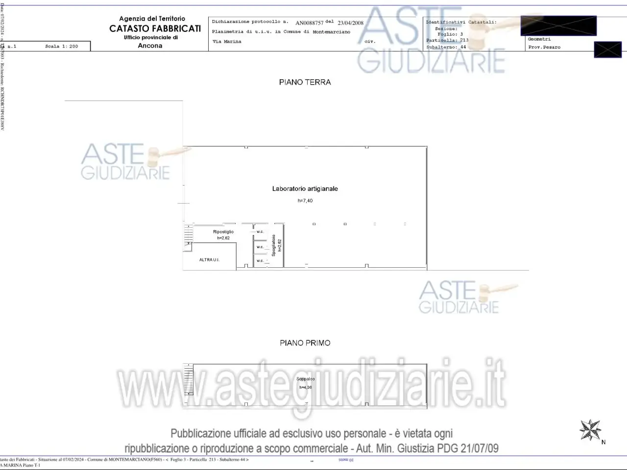 Laboratorio in Via Marina, 60018 Marina di Montemarciano An, Italia 60018, Montemarciano, {3} - Planimetria 1