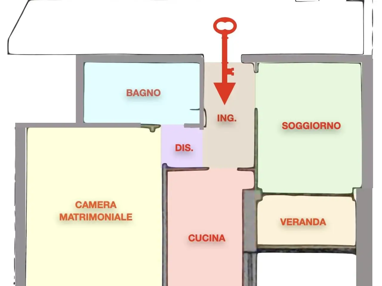 Bilocale in vendita, Viale Ungheria 125, Udine - Planimetria 1