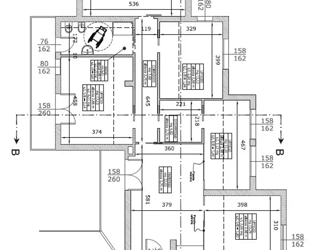 Ufficio in Piazza Araceli, Vicenza, {3} - Planimetria 1