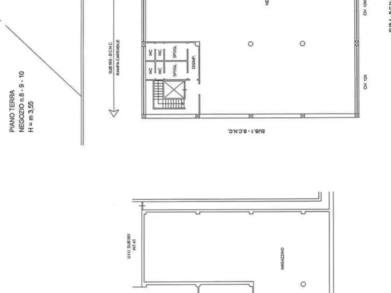 Negozio in Via Antonino Giuffrè 124, Roma, {3} - Planimetria 1