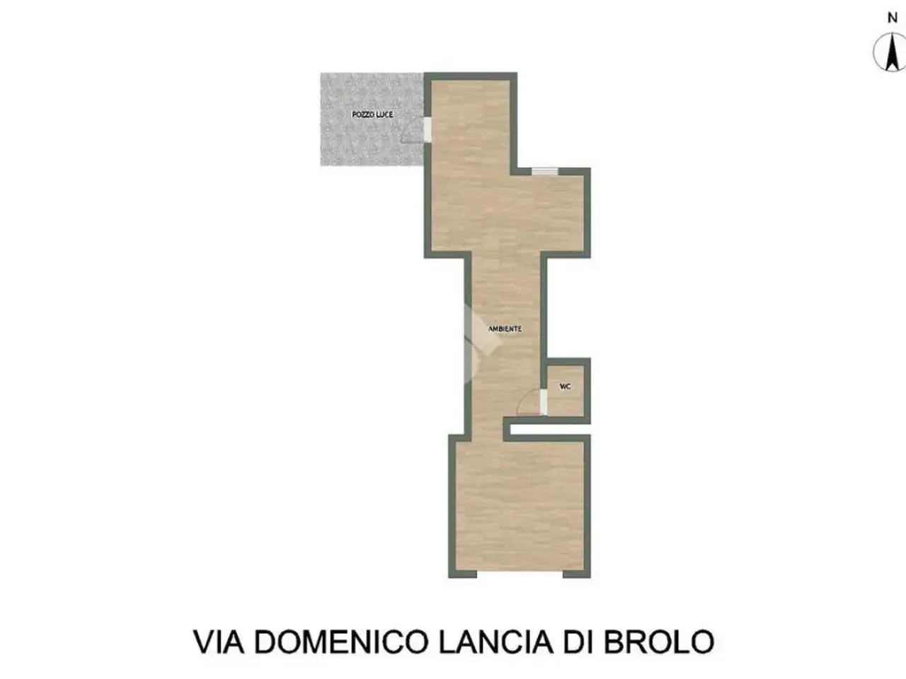 Negozio in Via Doemnico Lancia di Brolo 96, Palermo, {3} - Planimetria 1