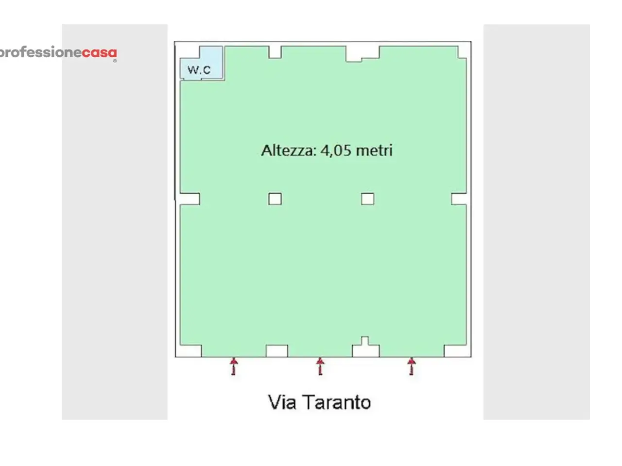 Negozio in Via Taranto 76, Foggia, {3} - Planimetria 1