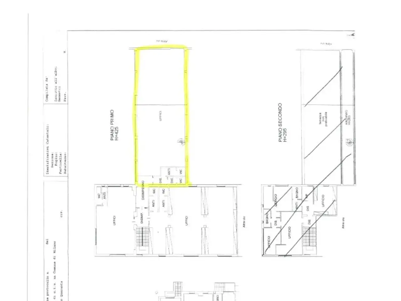 Ufficio in Via Bernardo Quaranta, Milano, {3} - Planimetria 1