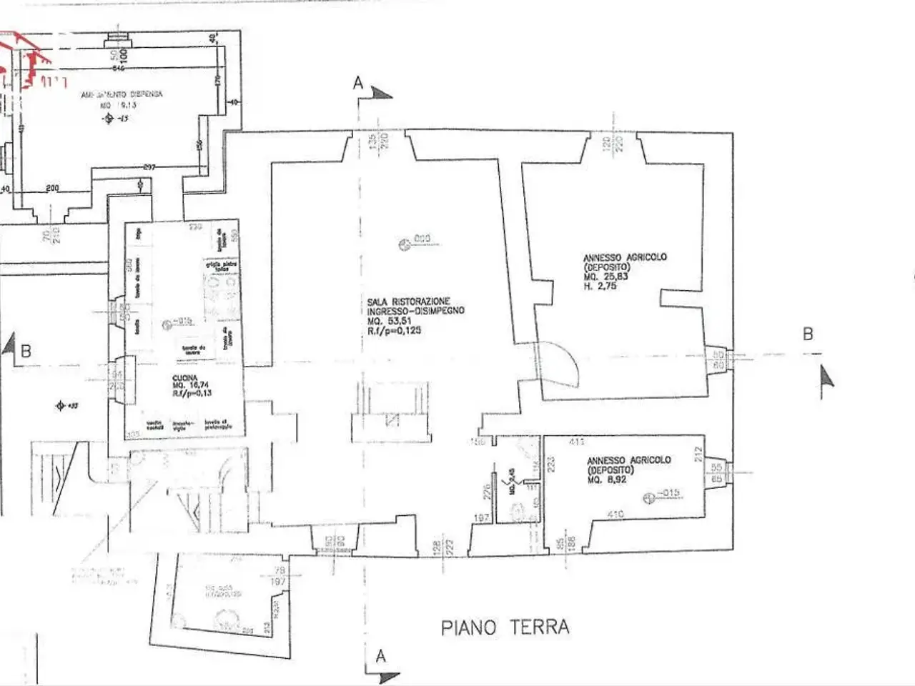 Agriturismo in Località Fantino 1, Palazzuolo Sul Senio, {3} - Planimetria 1
