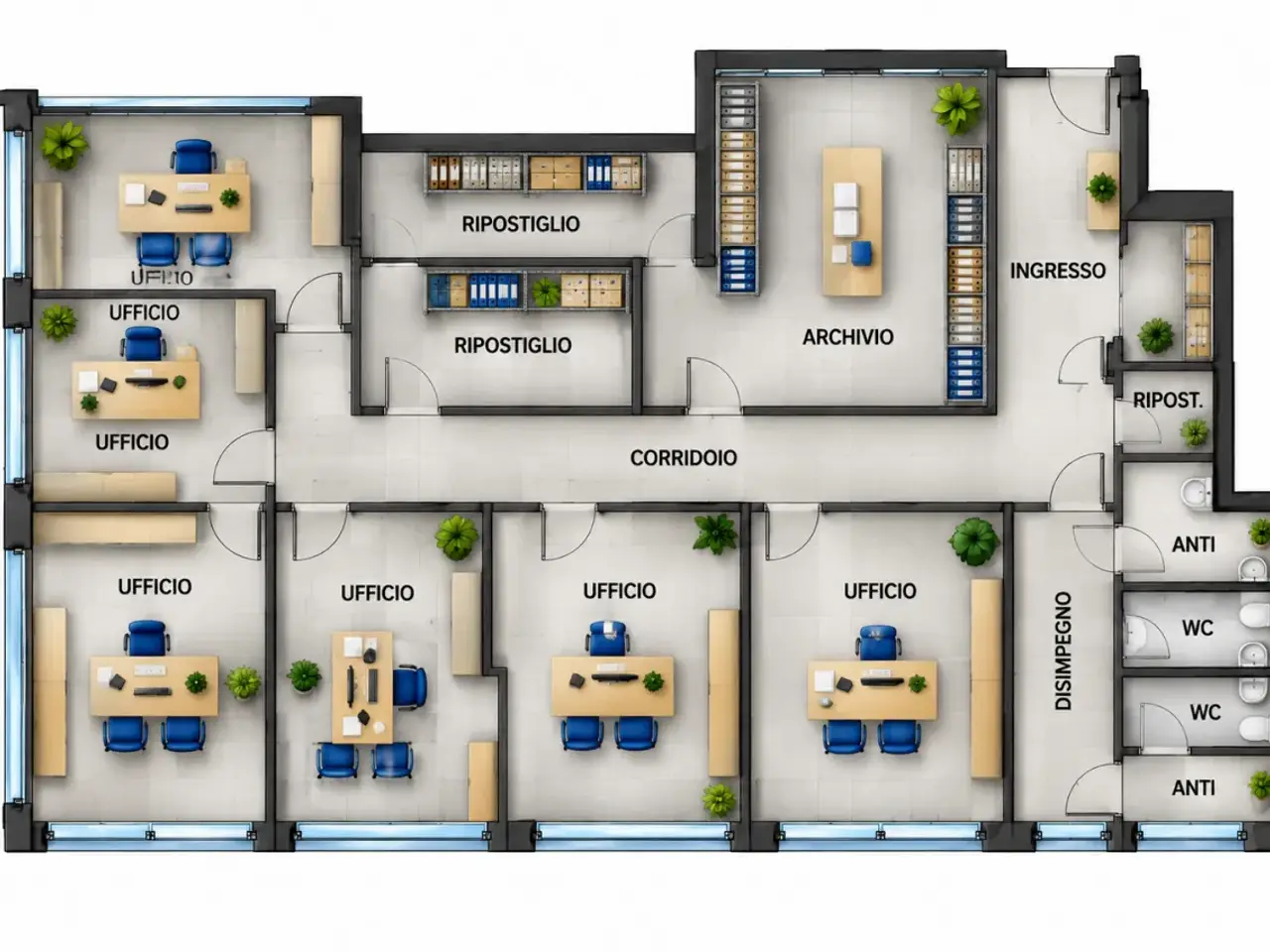 Ufficio in Via Andorra 5, Padova, {3} - Planimetria 1
