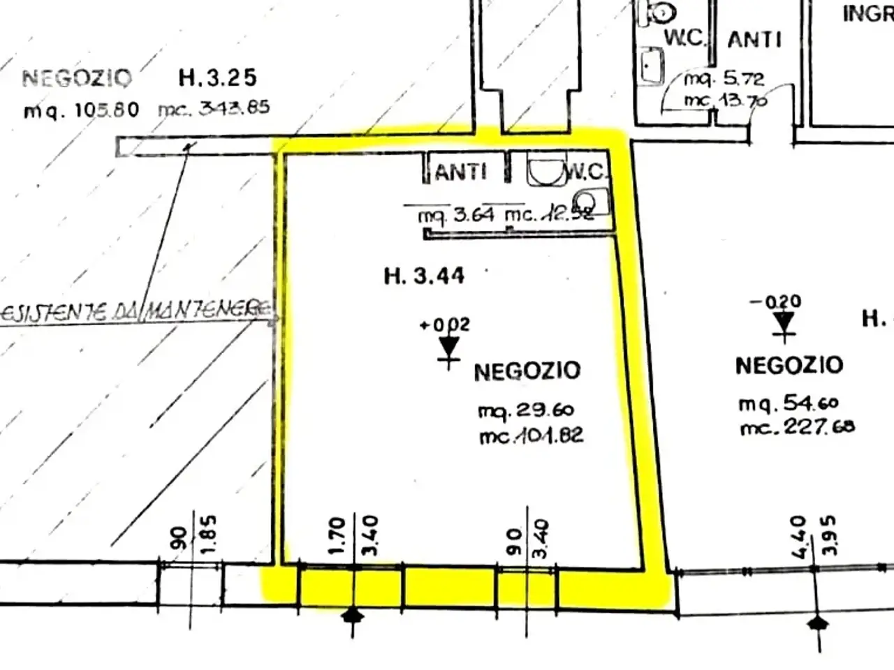 Negozio in Via Zabarella, Padova, {3} - Planimetria 1