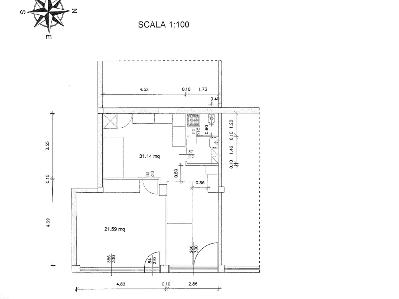 Laboratorio in Via Grandi 3, Rovereto, {3} - Planimetria 1