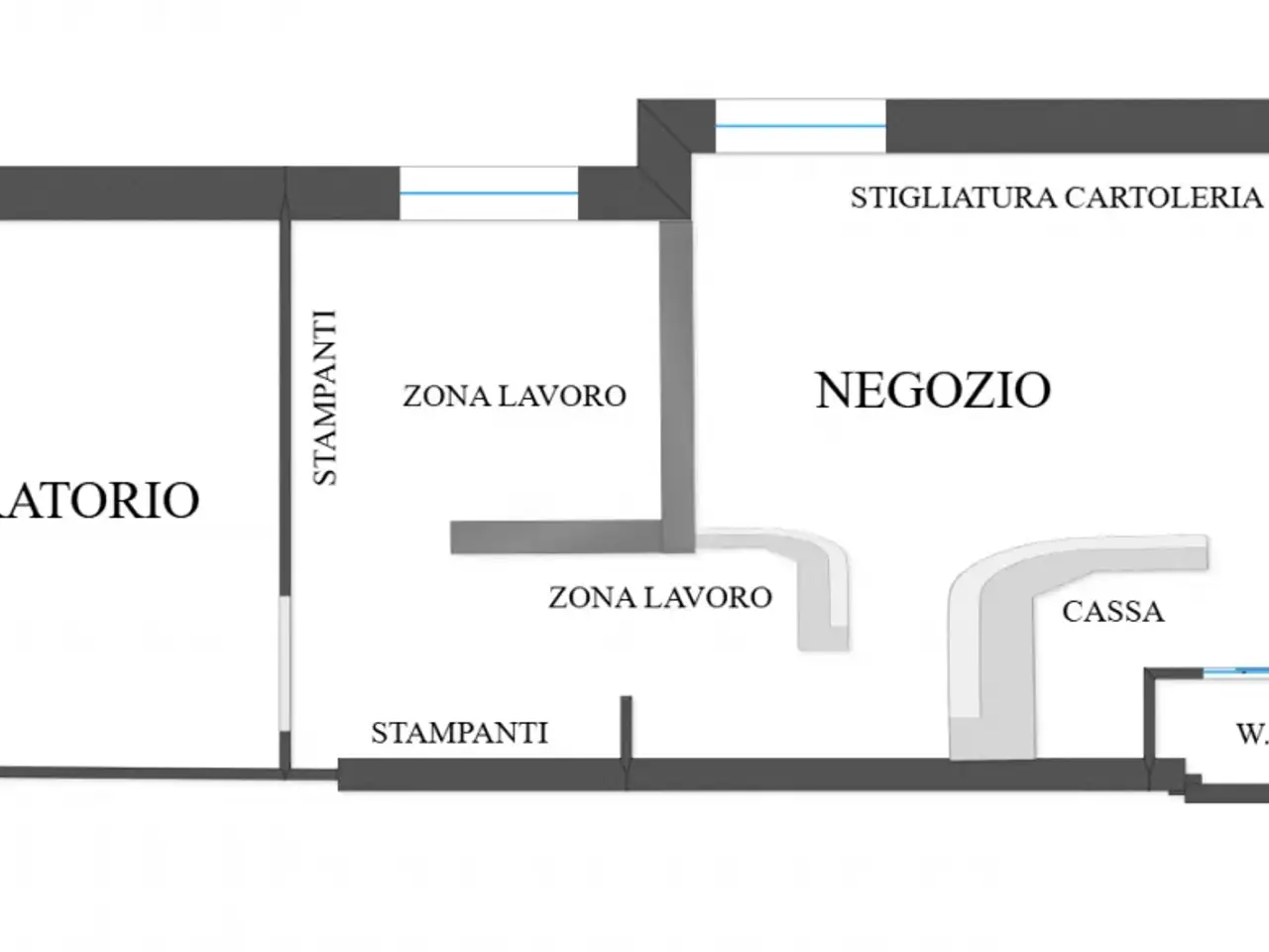 Libreria in Via di Selva Candida 79, Roma, {3} - Planimetria 1