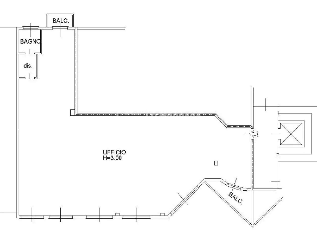 Ufficio in Via Costantino Nigra, Paderno Dugnano, {3} - Planimetria 1