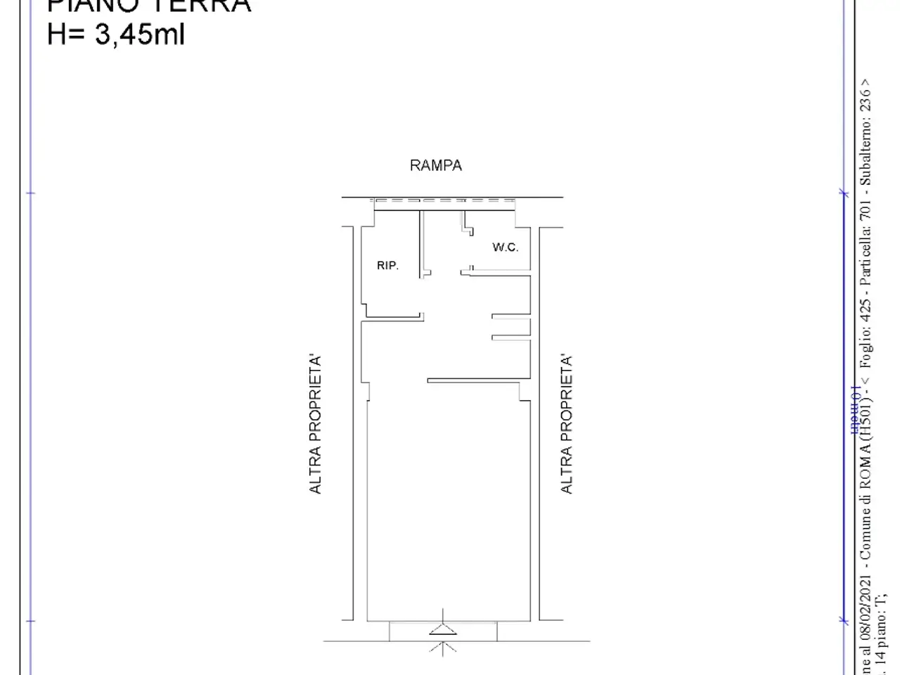 Negozio in Via Francesco Satolli, Roma, {3} - Planimetria 1