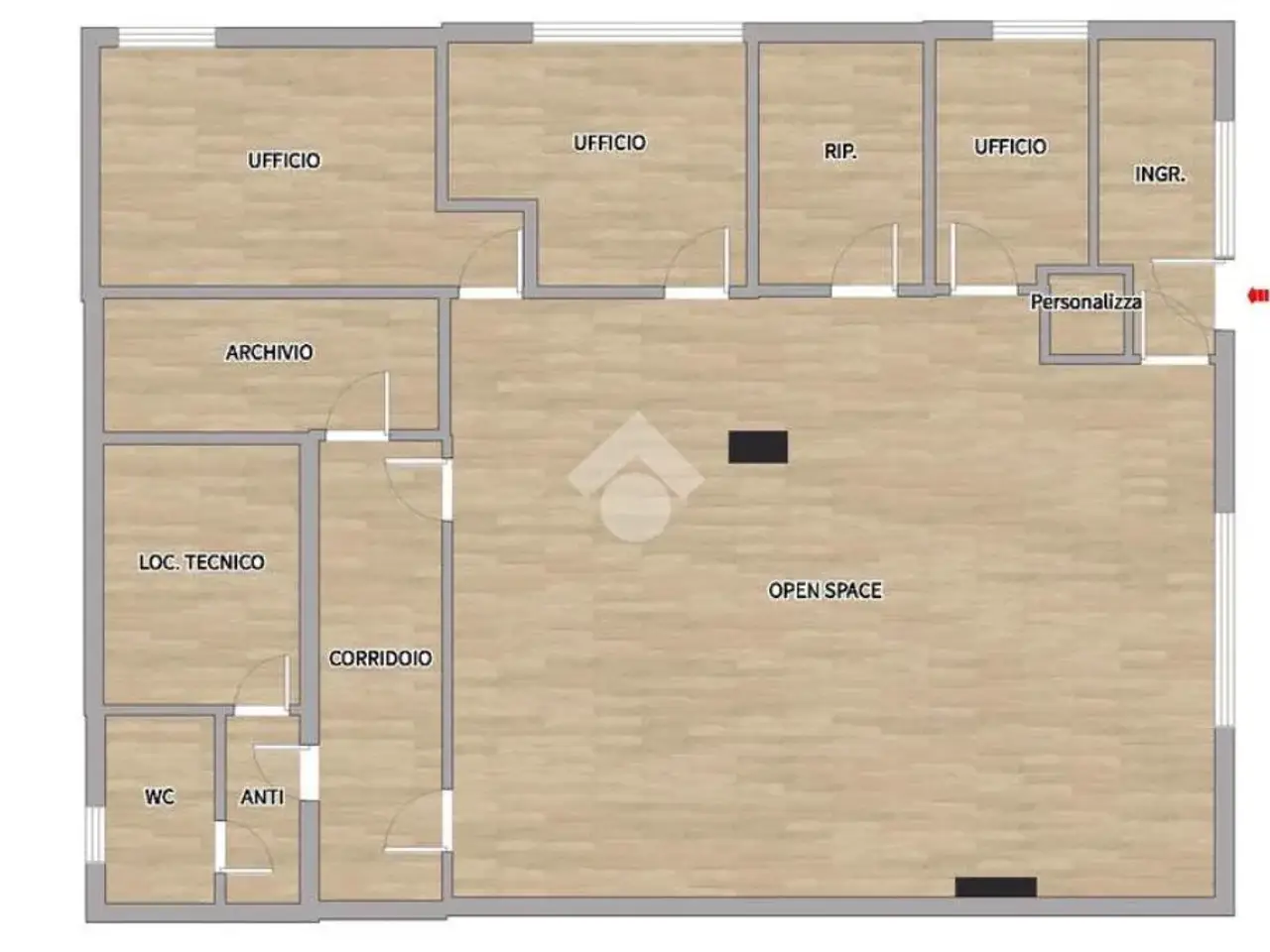 Negozio in Via C. Cavour 14, Vigonza, {3} - Planimetria 1