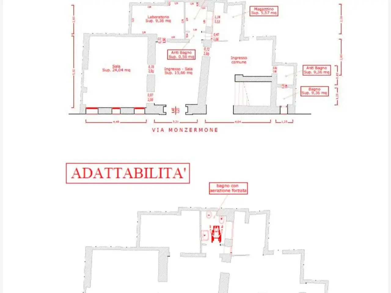 Negozio in Via Monzermone, Reggio nell'Emilia, {3} - Planimetria 1
