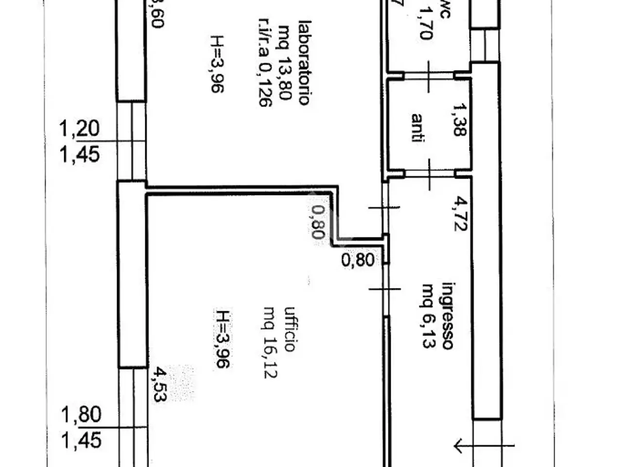Laboratorio in Via Sigmund Freud 20, Rimini, {3} - Planimetria 1