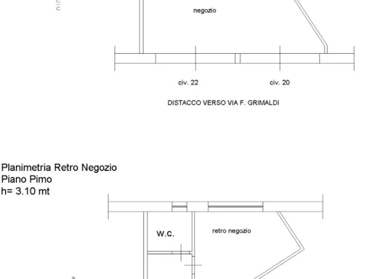 Negozio in Via Francesco Grimaldi, Roma, {3} - Planimetria 1