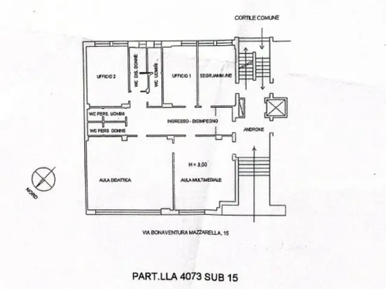 Ufficio in Via Bonaventura Mazzarella 15, Lecce, {3} - Planimetria 1