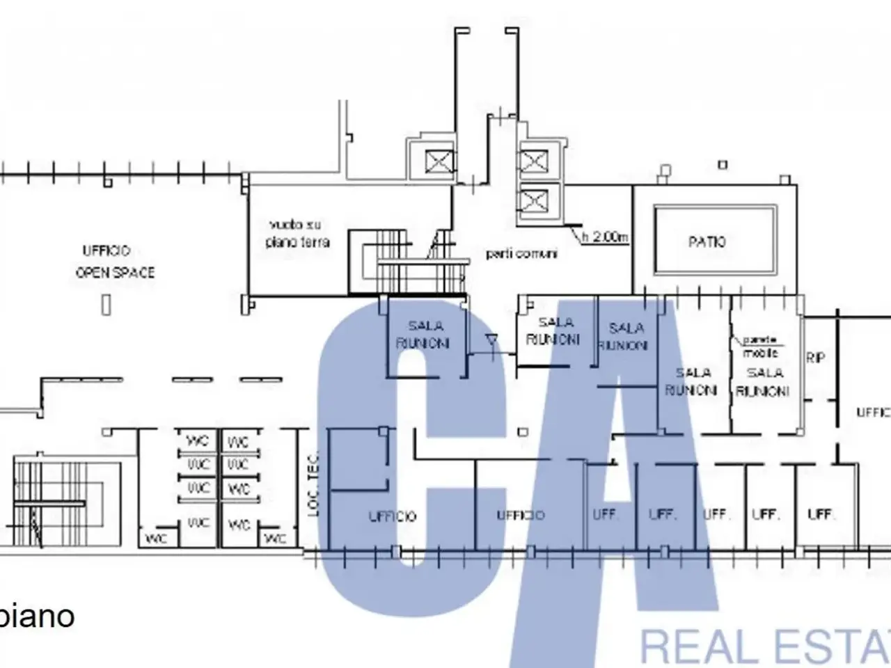 Ufficio in Via Rucellai Bernardo, Milano, {3} - Planimetria 1