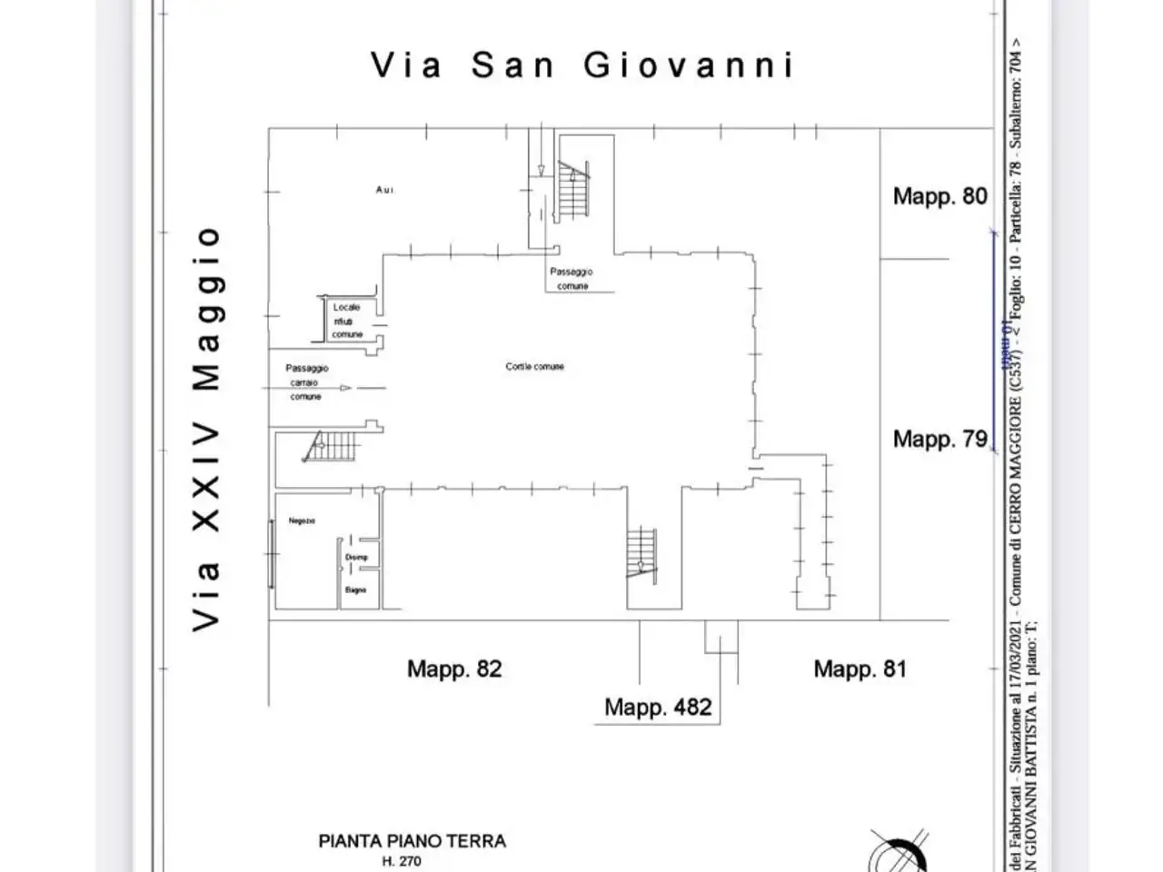 Negozio in Via San Giovanni 71, Cerro Maggiore, {3} - Planimetria 1