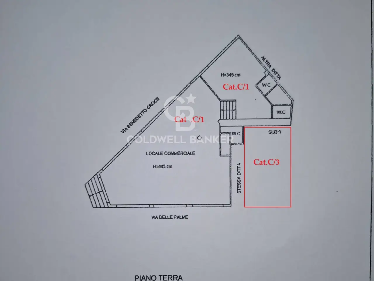 Negozio in Via Benedetto Croce 5, Ragusa, {3} - Planimetria 1