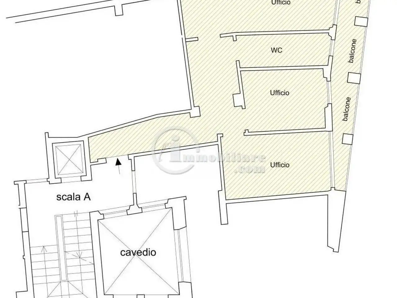 Ufficio in Via Circo, Milano, {3} - Planimetria 1