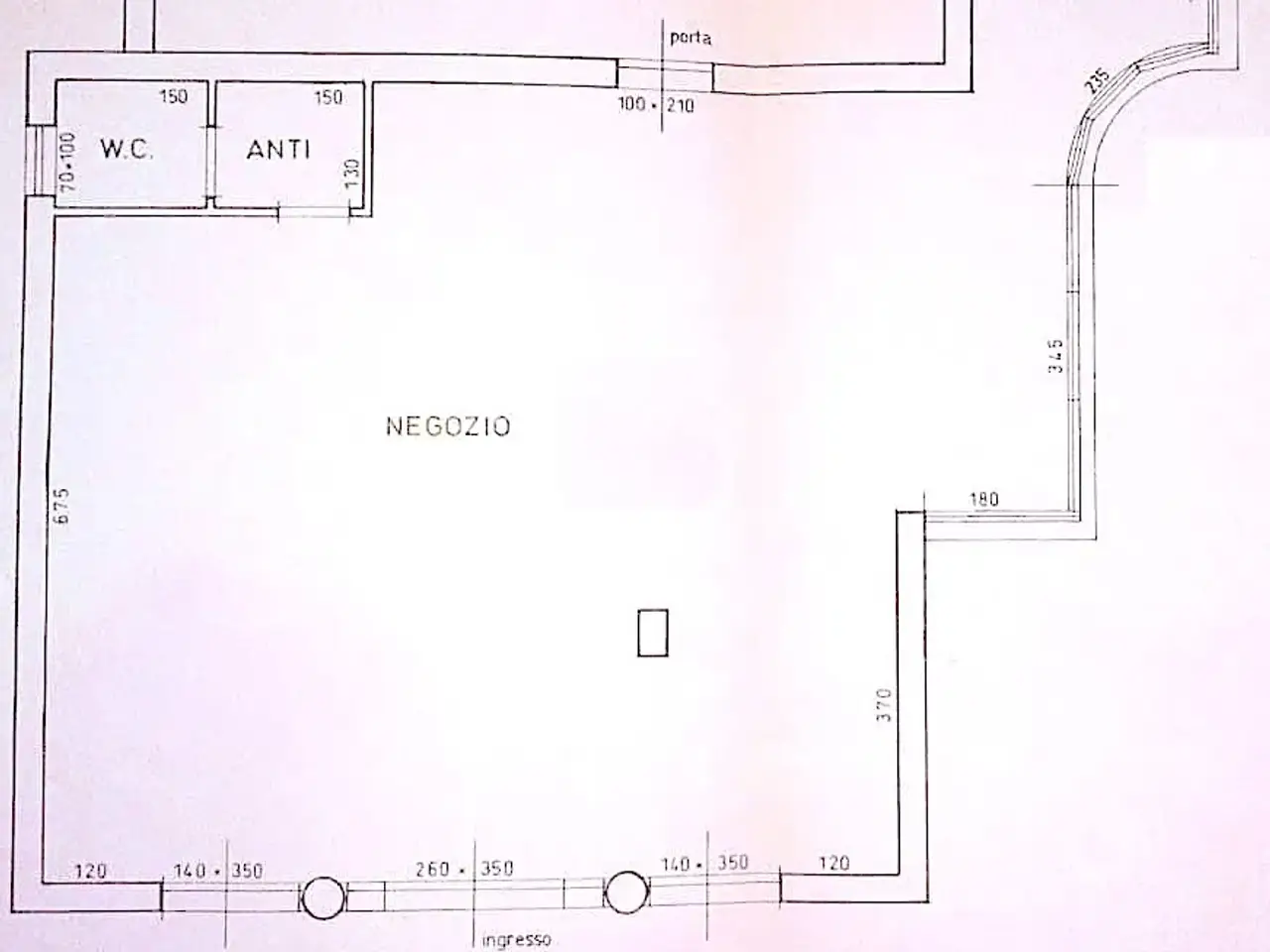 Negozio in Corso Cavour, Cesena, {3} - Planimetria 1