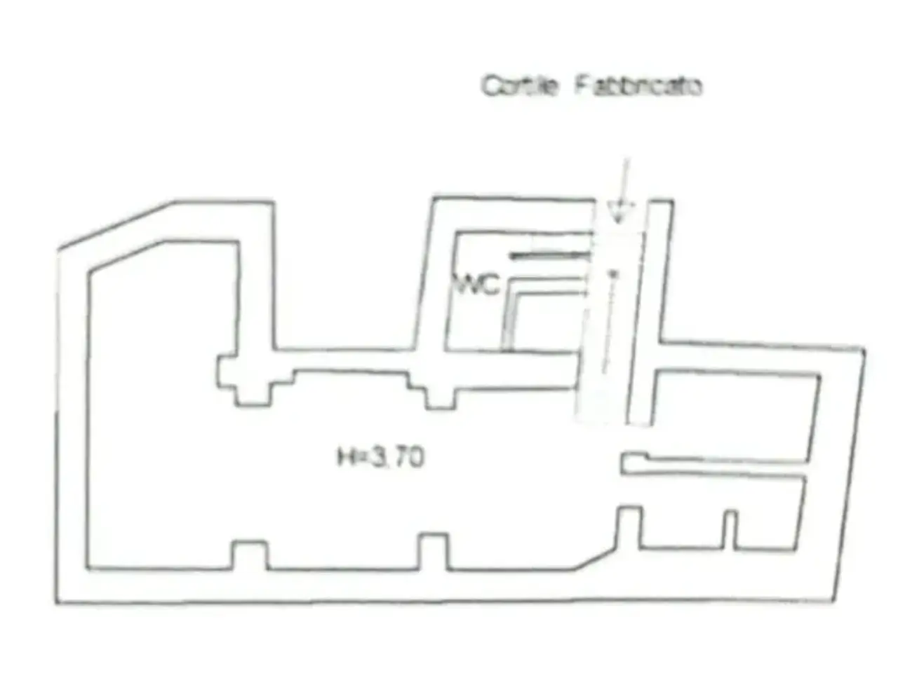 Magazzino in Supportico Lopez 12, Napoli, {3} - Planimetria 1