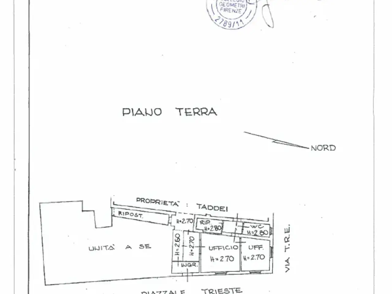Ufficio in Piazzale Trieste  20, San Miniato, {3} - Planimetria 1