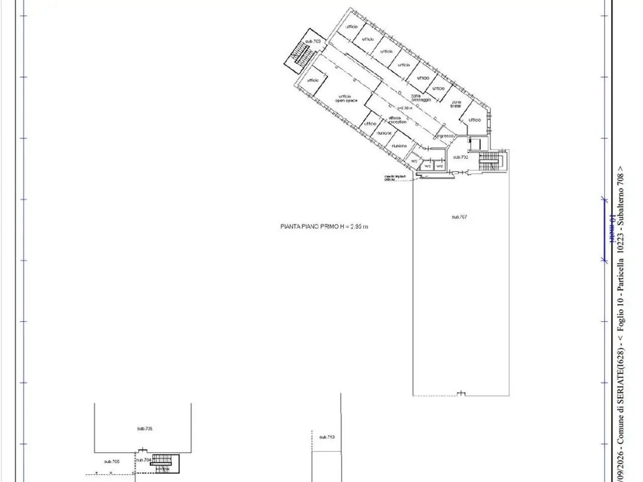 Ufficio in Via Pastrengo, Seriate, {3} - Planimetria 1