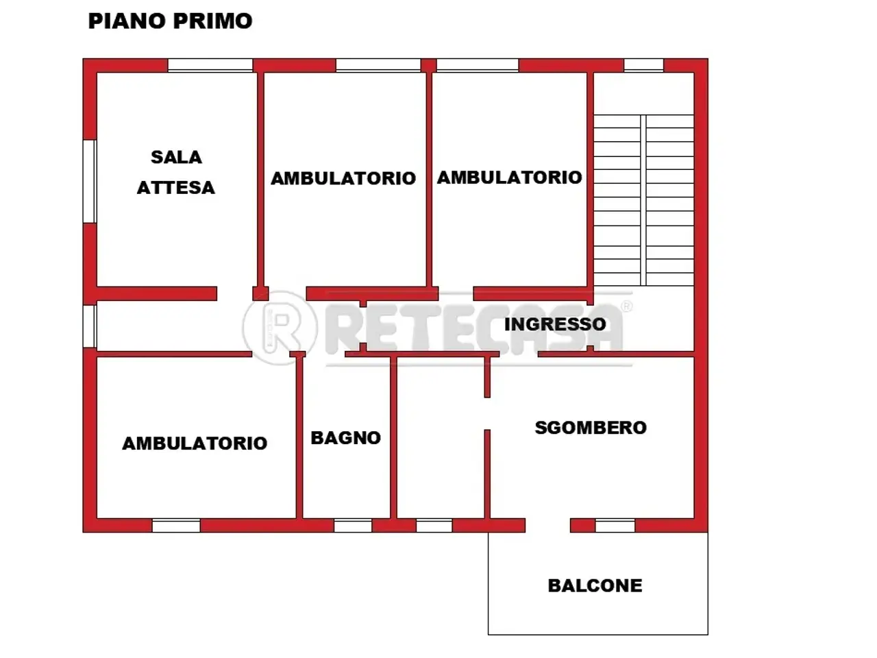 Ufficio in Via Libertà 1, Bondeno, {3} - Planimetria 1
