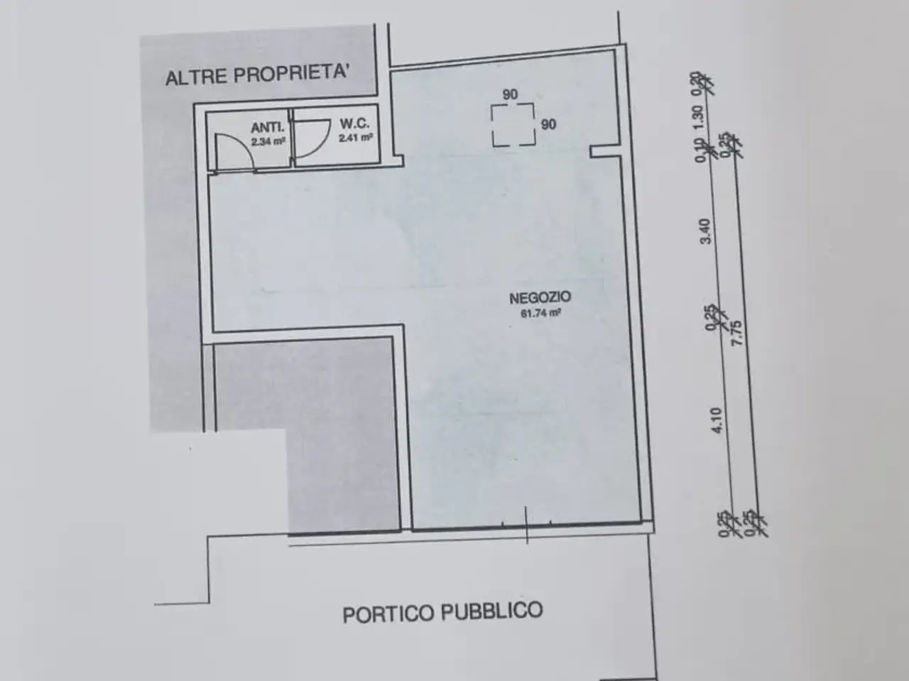Negozio in Viale Vittorio Veneto, Correggio, {3} - Planimetria 1