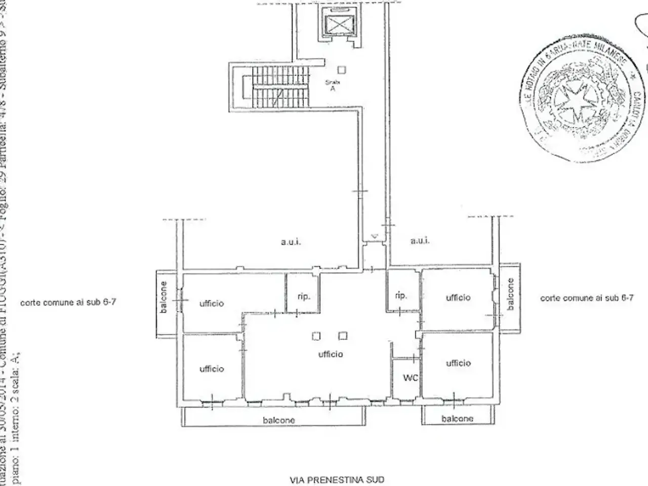 Ufficio in Via Prenestina  69, Fiuggi, {3} - Planimetria 1