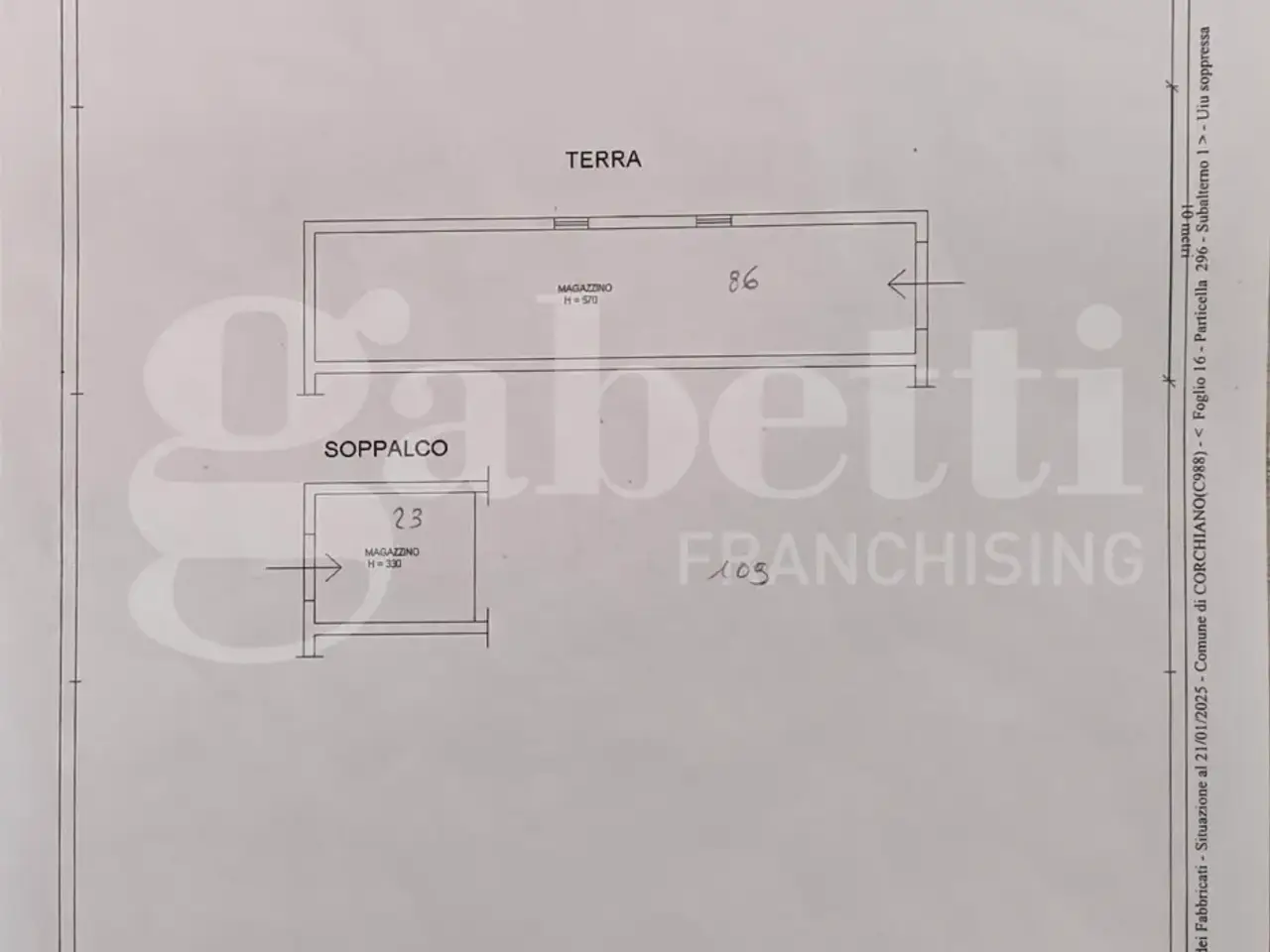 Magazzino in Piazza San  Biagio Snc, Corchiano, {3} - Planimetria 1
