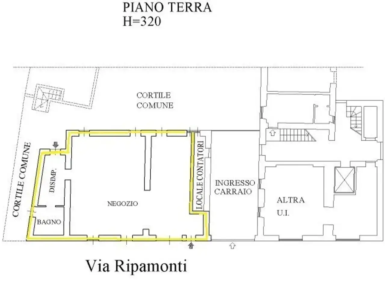 Negozio in Ripamonti 1, Milano, {3} - Planimetria 1
