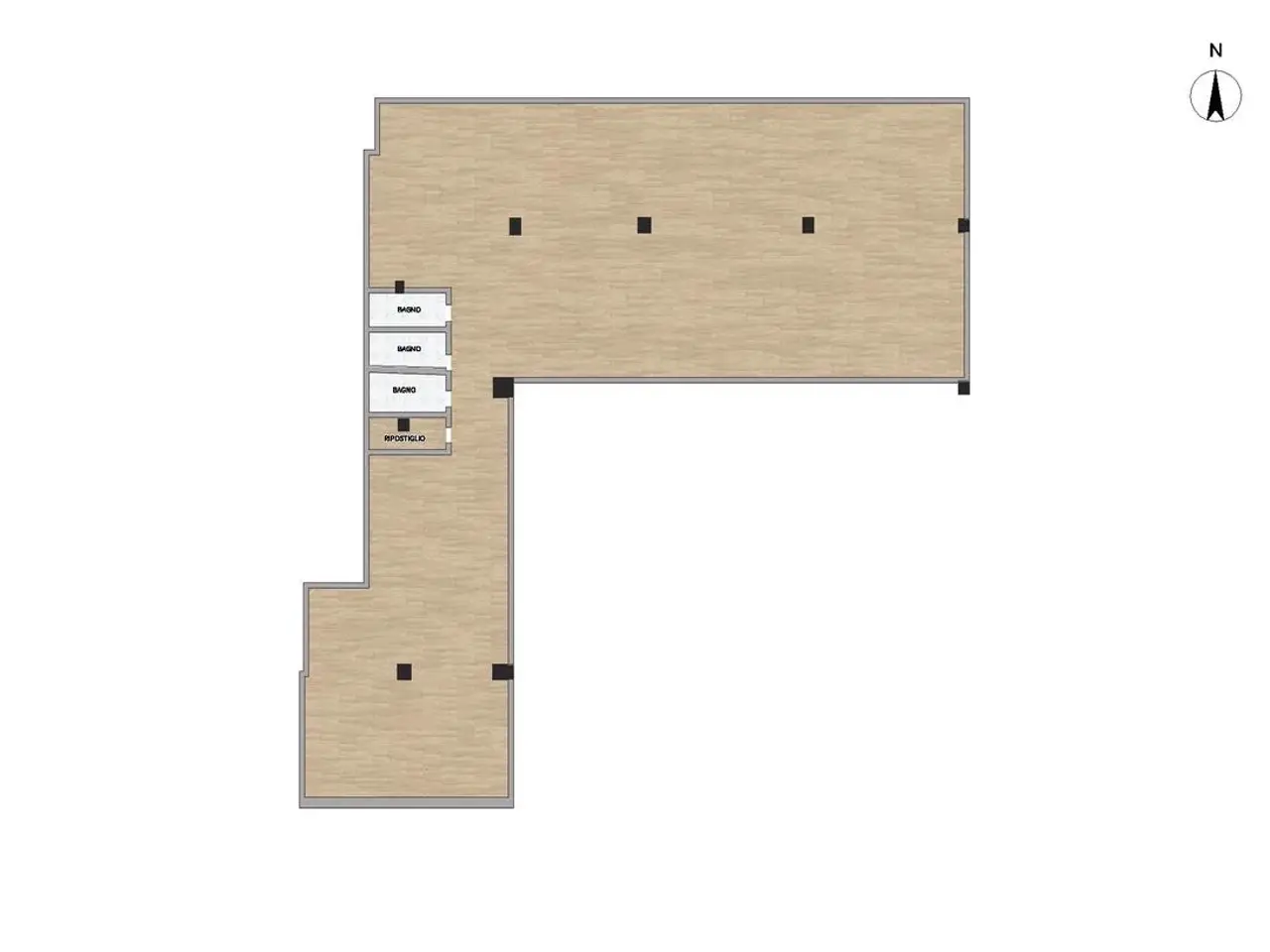 Negozio in Via Isole del Capo Verde 328, Roma, {3} - Planimetria 1