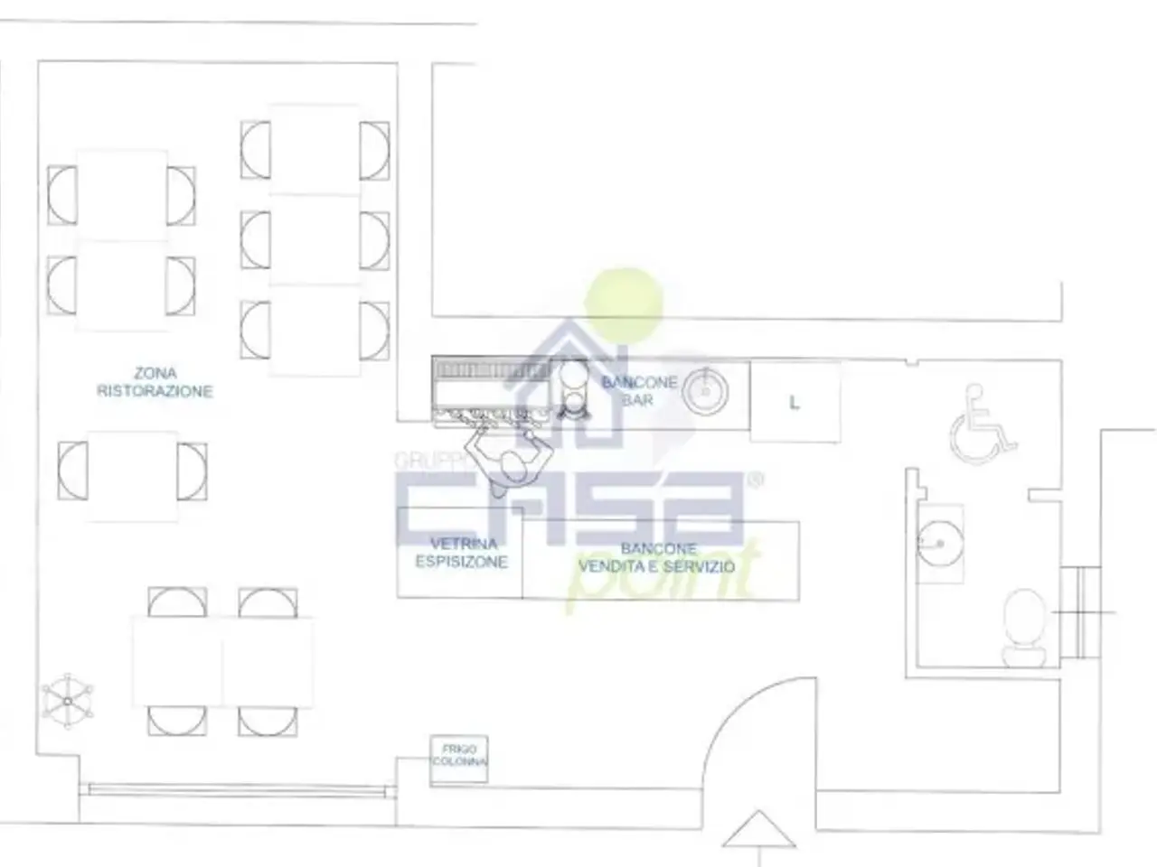 Pizzeria in Via Cavour 89, Cortemaggiore, {3} - Planimetria 1