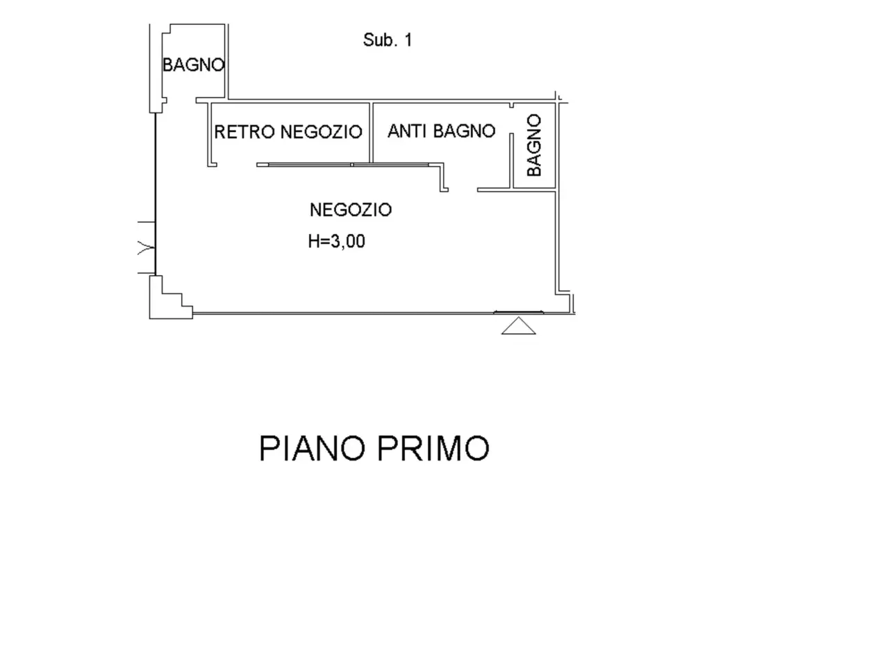 Locale commerciale in Piazza Togliatti, Siena, {3} - Planimetria 1