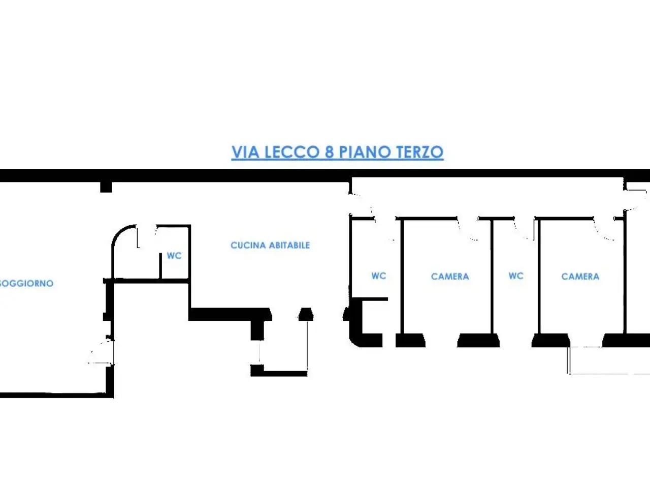 Quadrilocale in vendita, Via Lecco 8, Milano - Planimetria 1