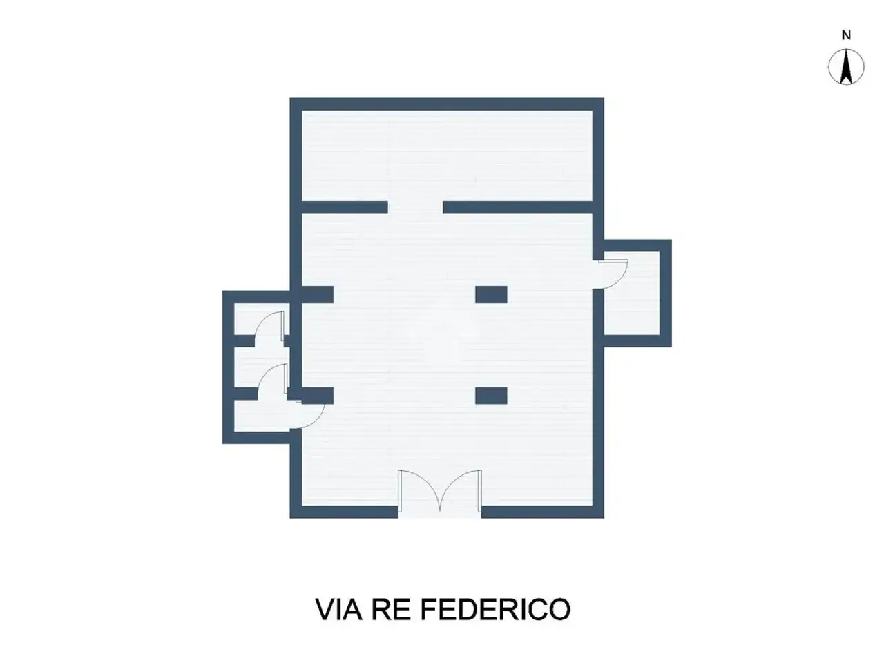 Negozio in Via Re Federico 111, Palermo, {3} - Planimetria 1