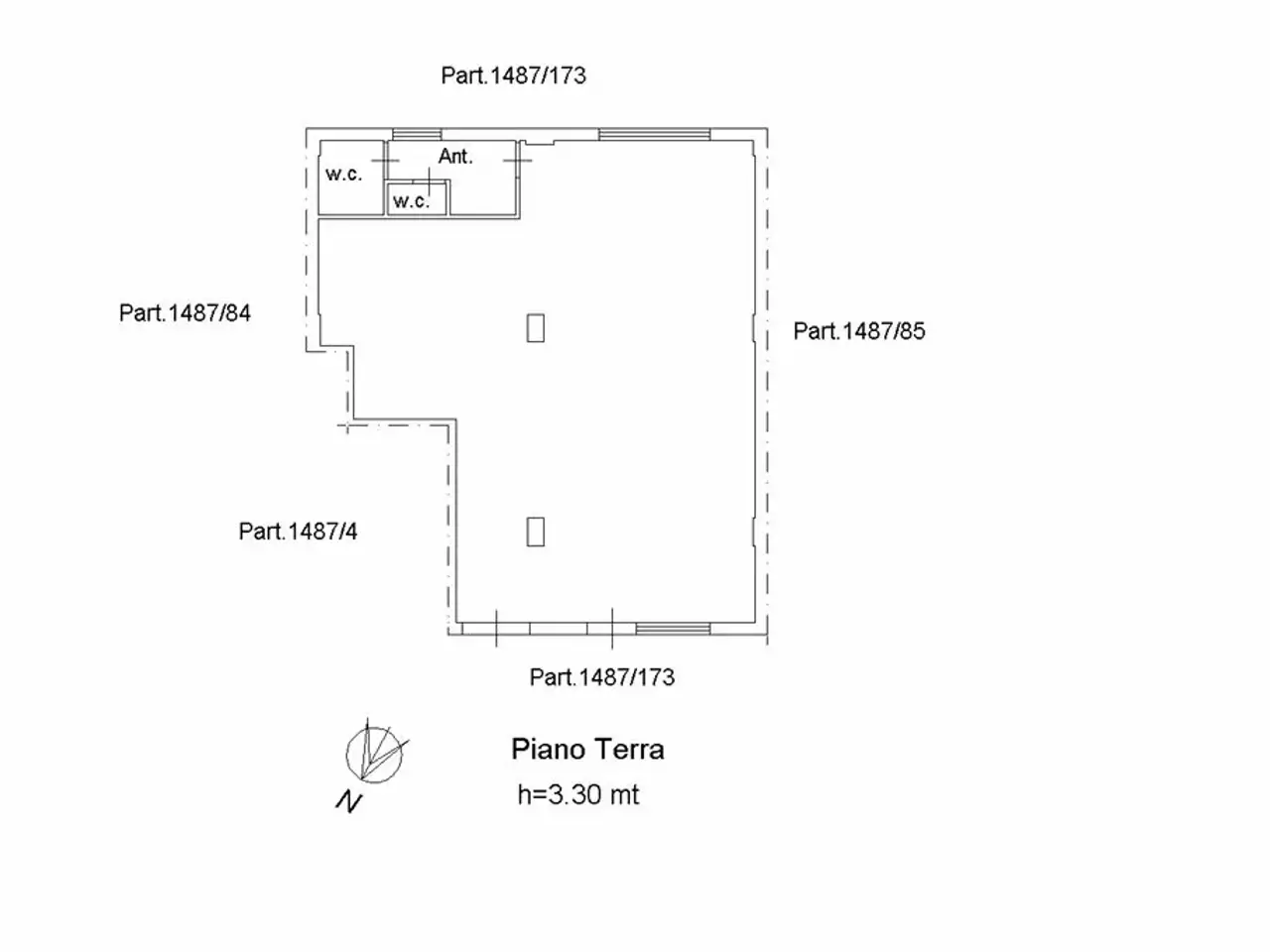 Locale commerciale in Viale della Rinascita 6f, San Cataldo, {3} - Planimetria 1