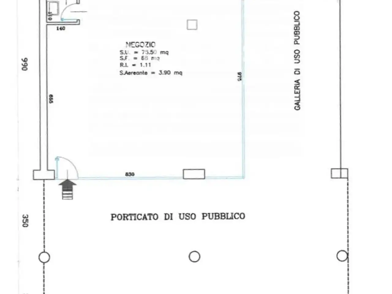 Negozio in Bibione, San Michele Al Tagliamento, {3} - Planimetria 1