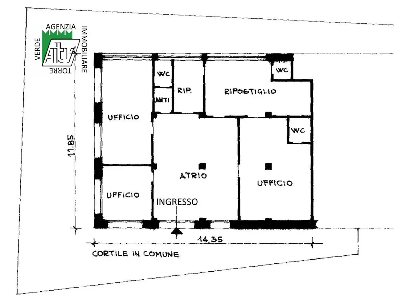 Ufficio in Mezzolombardo, Via a. De Varda, Mezzolombardo, {3} - Planimetria 1