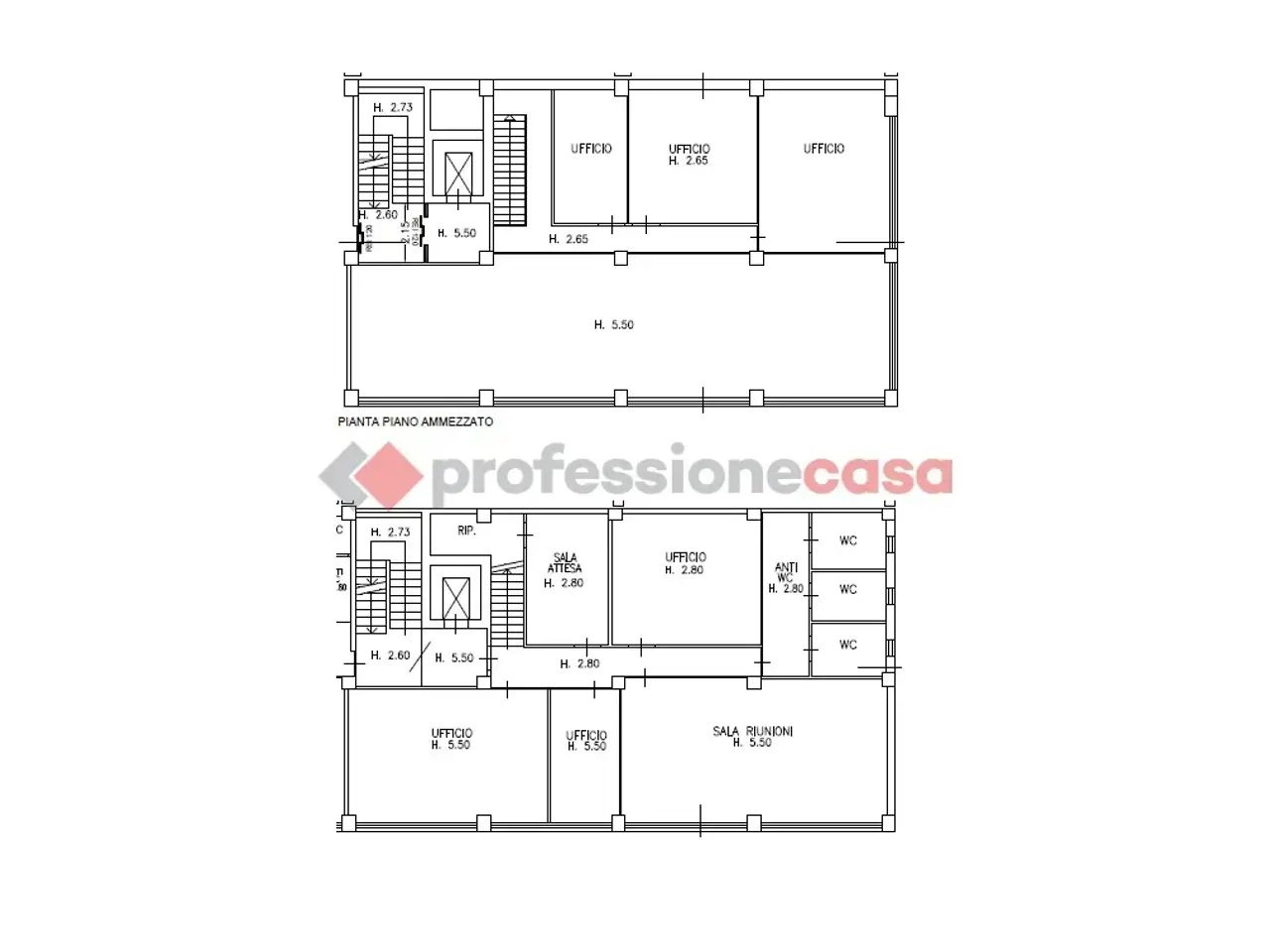 Ufficio in Via Rosolino Pilo  4, Camporotondo Etneo, {3} - Planimetria 1