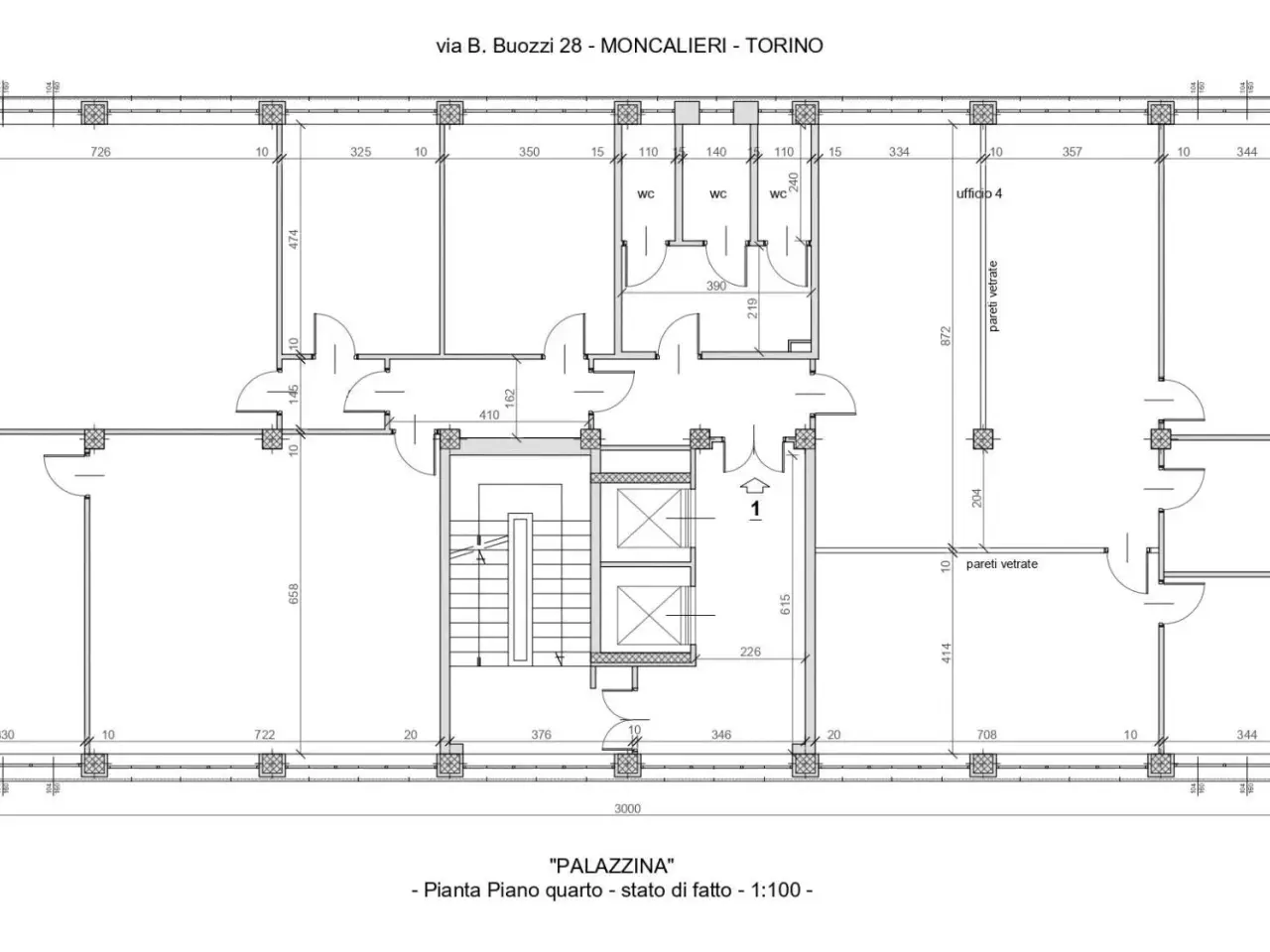 Ufficio in Via Bruno Buozzi 28, Moncalieri, {3} - Planimetria 1