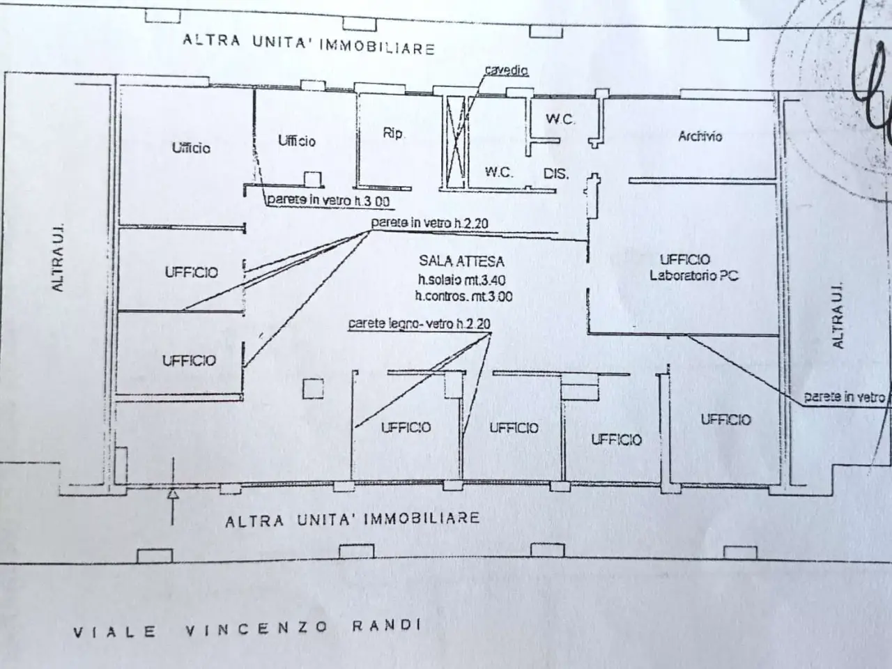 Ufficio in Viale Randi 39, Ravenna, {3} - Planimetria 1