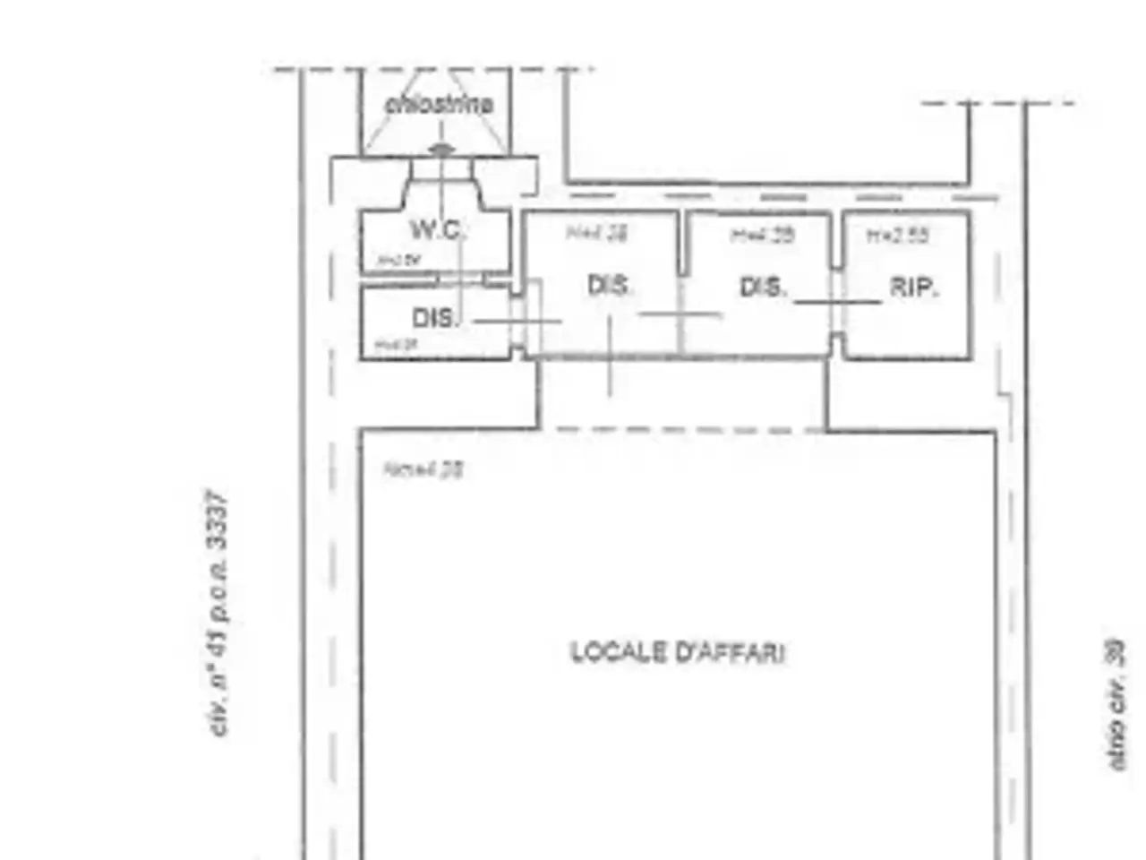 Negozio in Via Domenico Rossetti 39b, Trieste, {3} - Planimetria 1