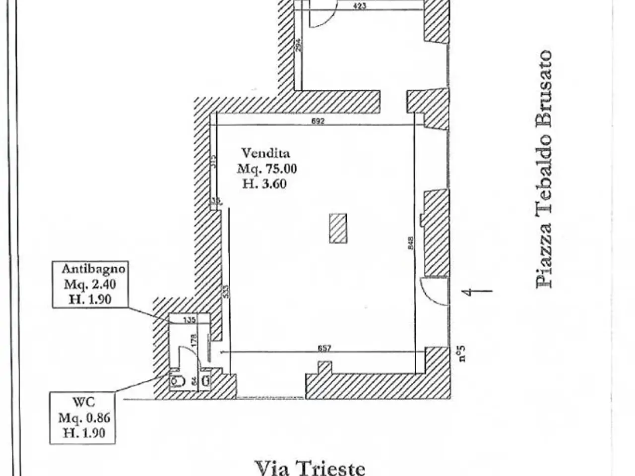 Negozio in Via Trieste 41, Brescia, {3} - Planimetria 1
