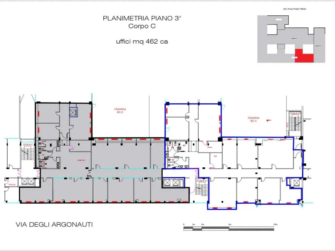 Ufficio in Via Ostiense 131, Roma, {3} - Planimetria 1
