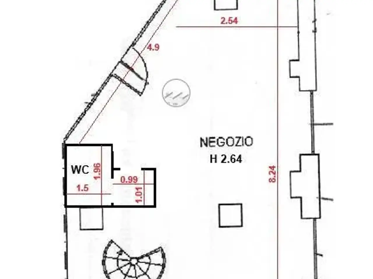 Negozio in Corso Camillo Benso Conte di Cavour 20, Pavia, {3} - Planimetria 1