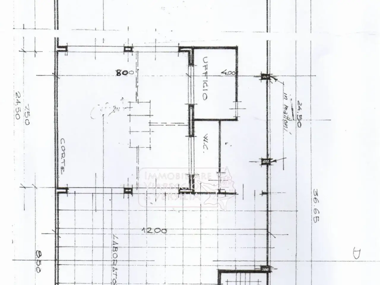 Magazzino in Via Fratelli Cervi 20, Viareggio, {3} - Planimetria 1