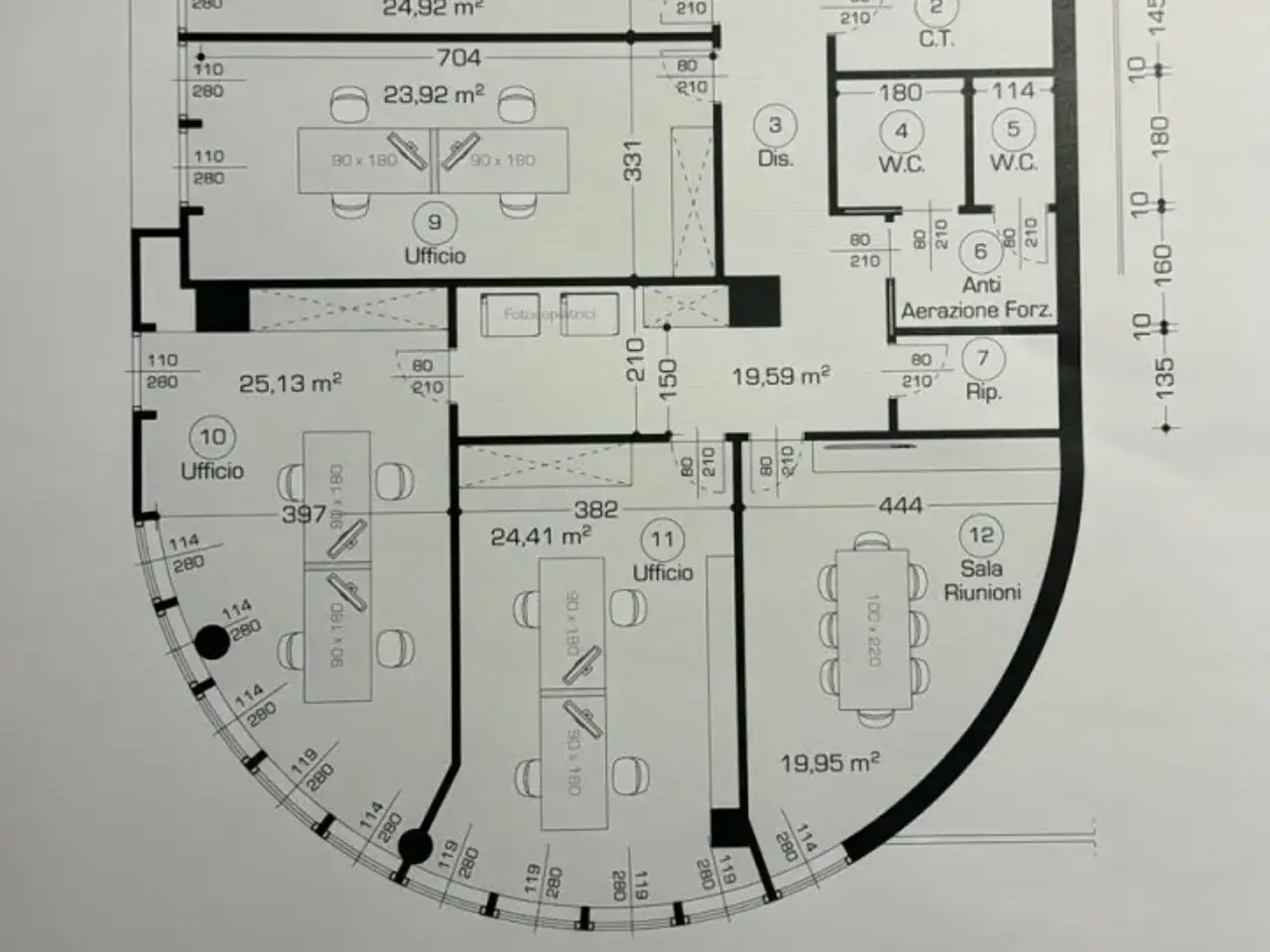 Ufficio in Via Querce - Incrocio con Via degli Ulivi, Castelfranco Veneto, {3} - Planimetria 1