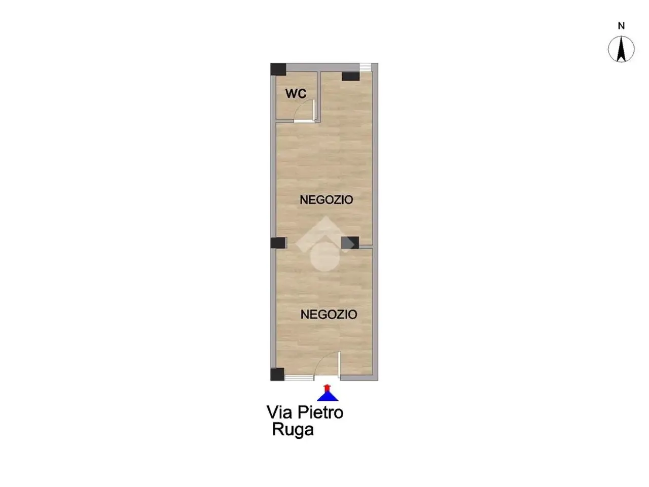 Negozio in Via Pietro Ruga 42, Roma, {3} - Planimetria 1